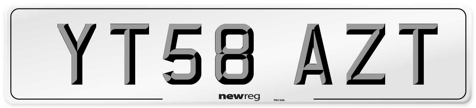 YT58 AZT Number Plate from New Reg